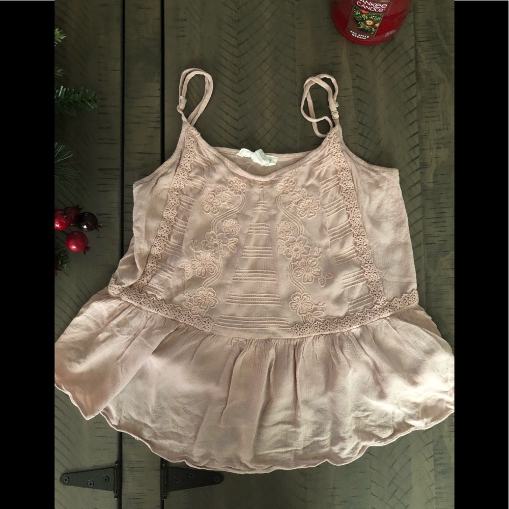 Pink lace blouse